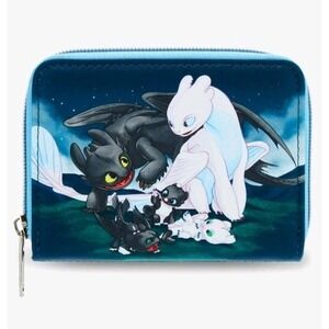 NEW Loungefly How To Train Your Dragon Toothless & Light Fury Babies Mini Wallet